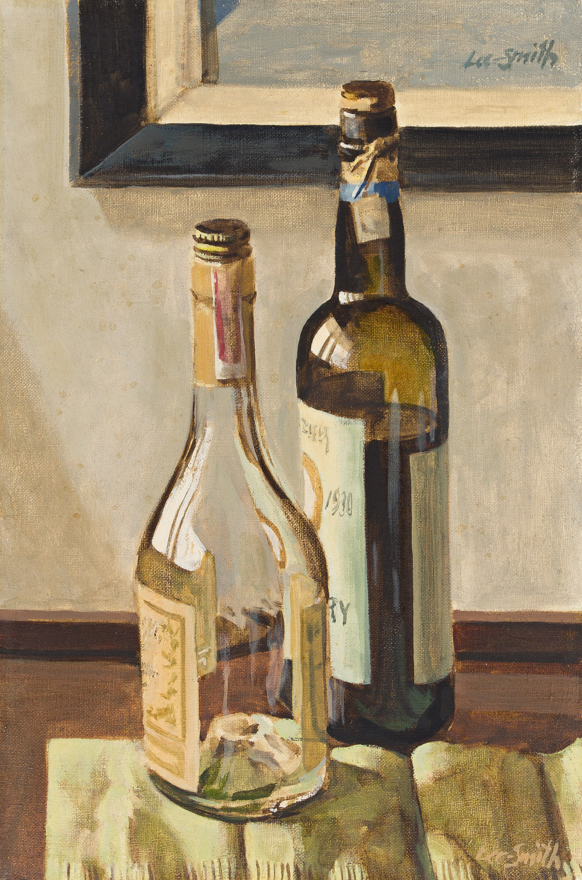 HUGHIE LEE-SMITH (1915 - 1999) Untitled (Still Life with Two Wine Bottles).